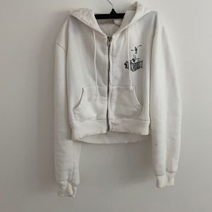 white zip up
